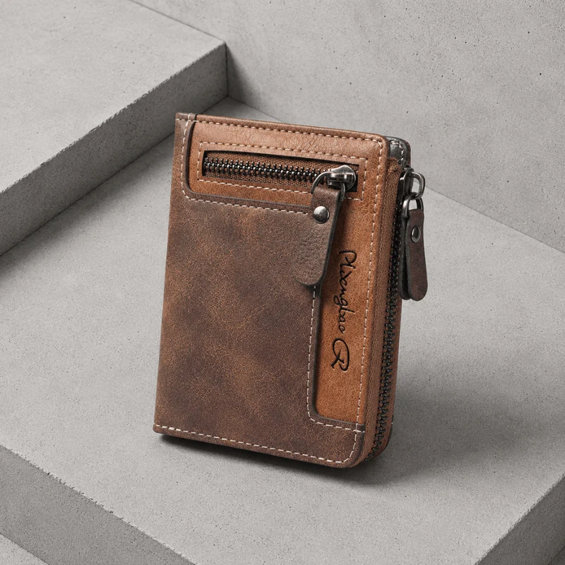 Portefeuille Homme Fermeture Éclair à Personnaliser