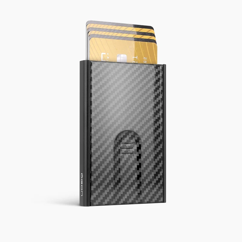Porte-cartes automatique SLIDER | Véritable Fibre de Carbone