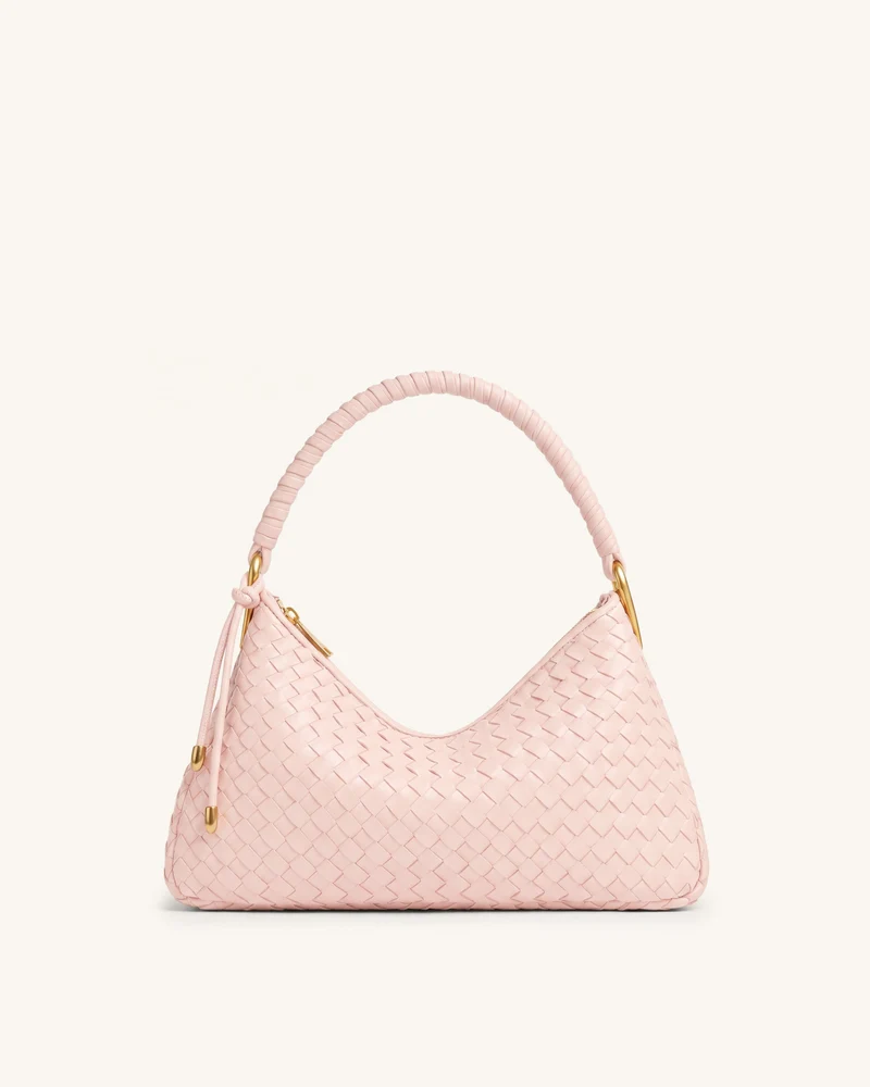 Lorena Sac porté épaule tressé - Rose clair