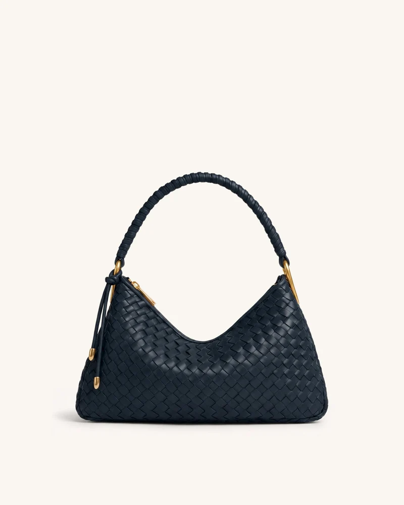 Lorena Sac porté épaule tressé - Bleu marine