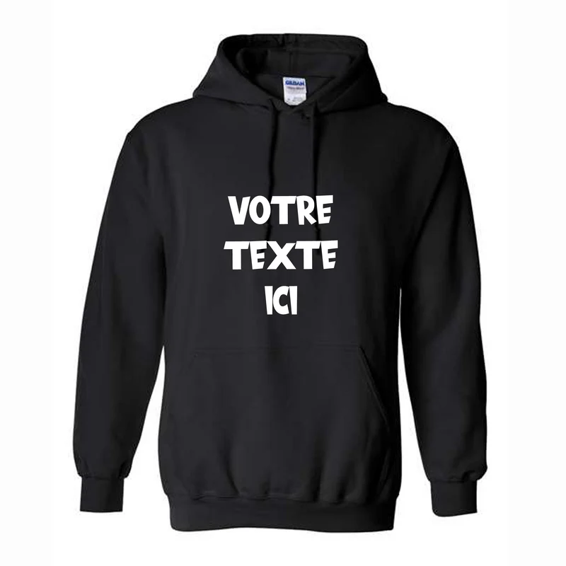 Chandail à capuchon (Coton ouaté) - UNISEXE - Impression personnalisée