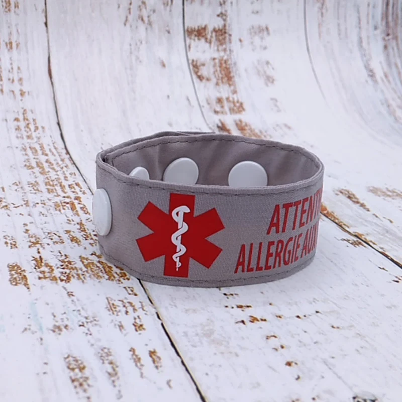 Bracelet ID / Allergies - Identification - Nom et Téléphone - Enfants - Contact en cas d'urgence