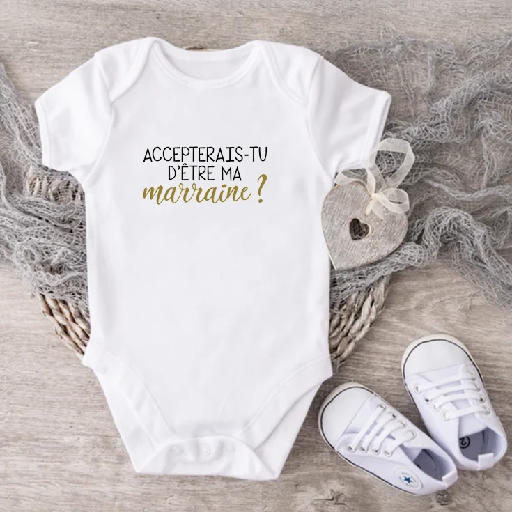 Cache-couche pour bébé - Annonce Parrain/Marraine - Accepterais-tu d'être ma marraine ?