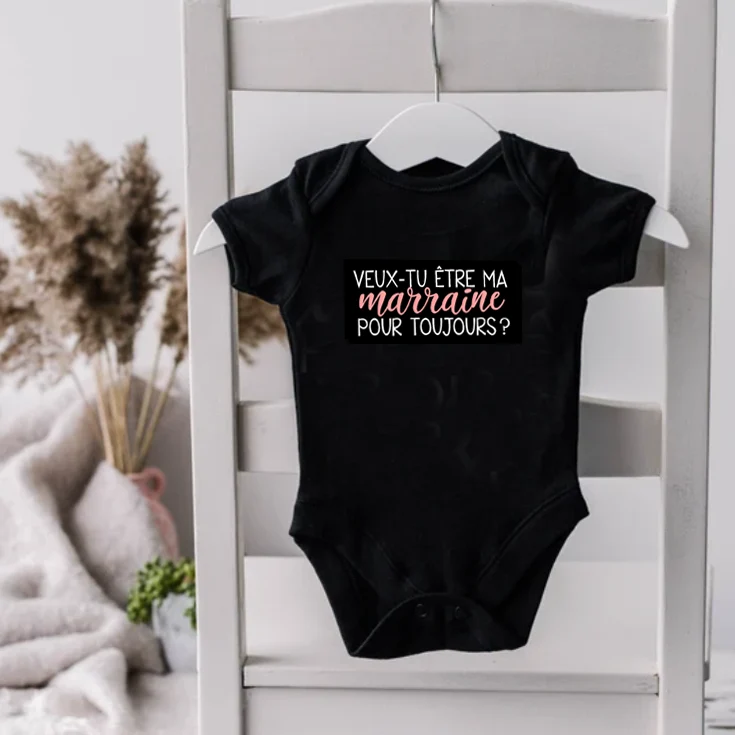 Cache-couche pour bébé - Annonce Parrain/Marraine - Veux-tu être ma marraine pour toujours