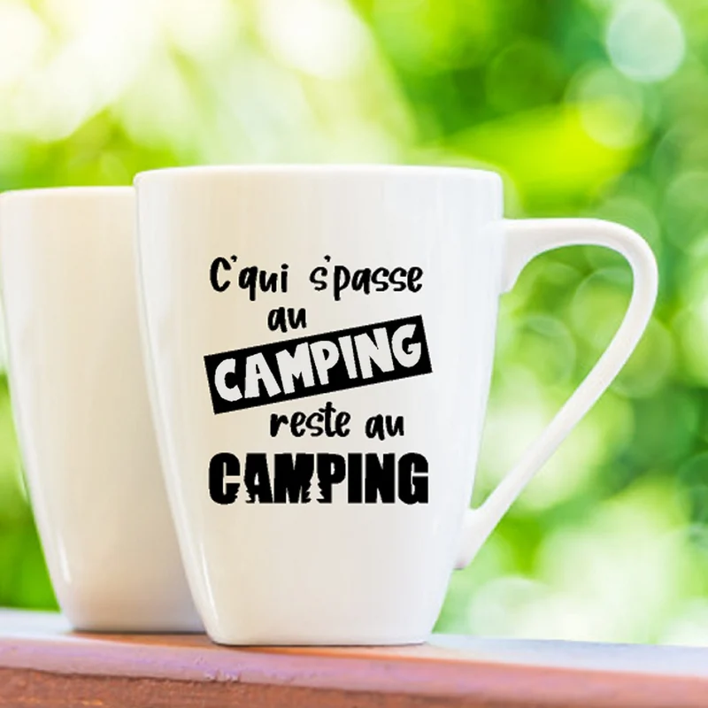 Décalque de vinyle - Ce qui se passe au CAMPING reste au CAMPING