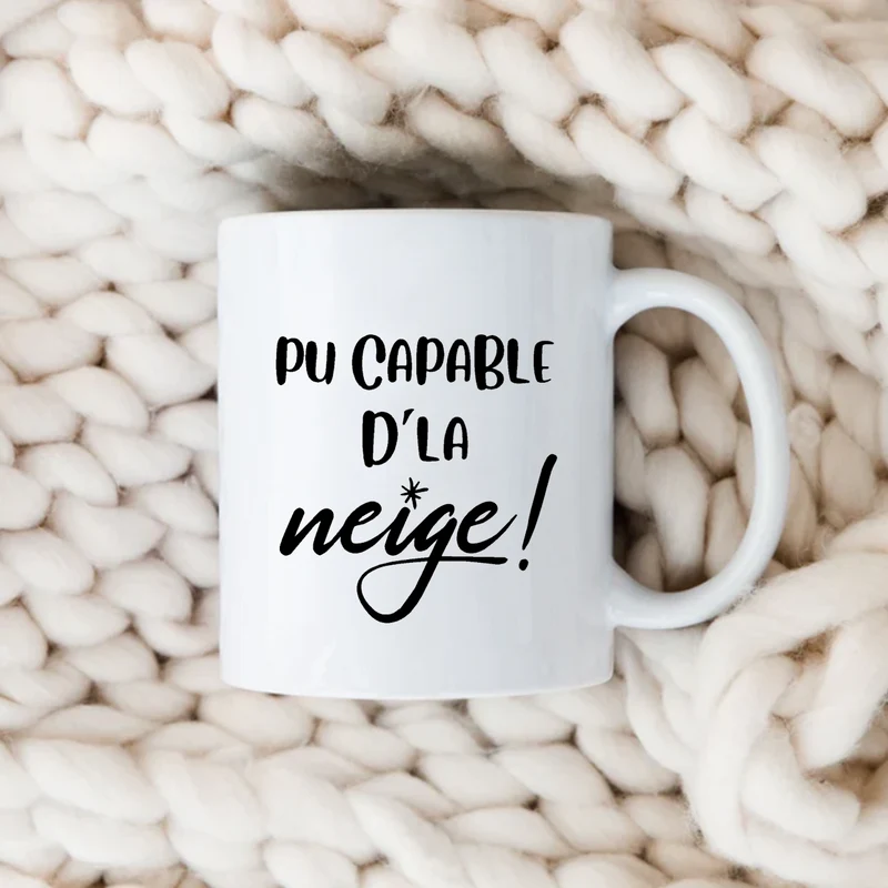 Décalque de vinyle - Pu capable d'la neige !
