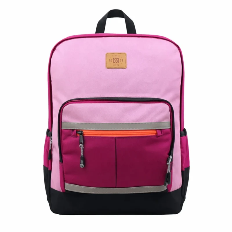 Nanö - Sac à dos - Colorblock Rose Fushia - Noir