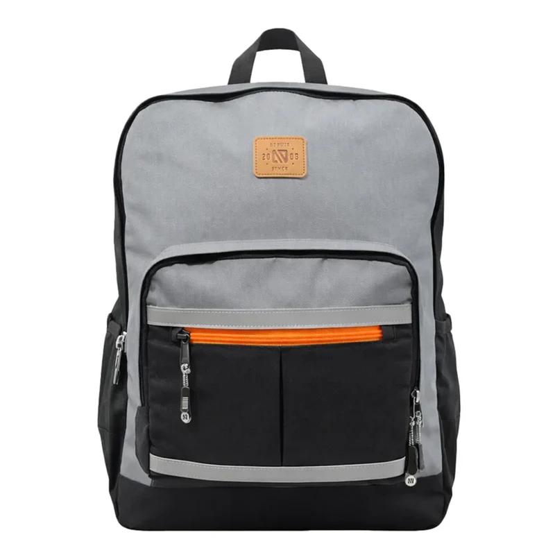 Nanö - Sac à dos - Colorblock Bleu gris - Noir