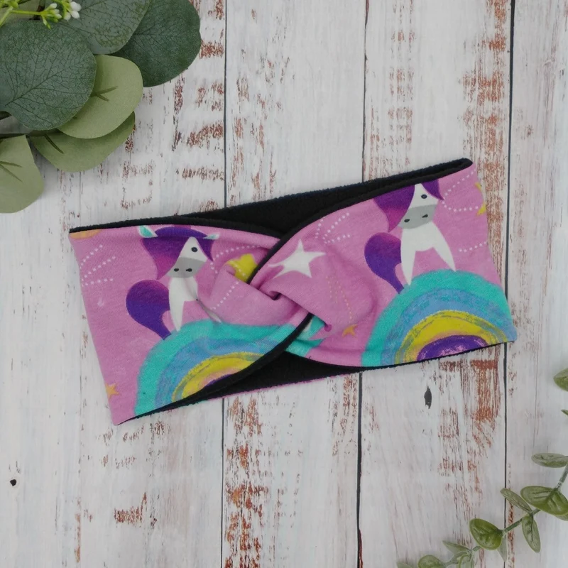 Bandeau (POLAR) - ENFANT - Printemps/Automne/Hiver – Licornes roses