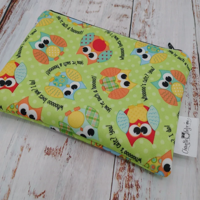 Sac réutilisable pour collation ou sandwich – Hiboux