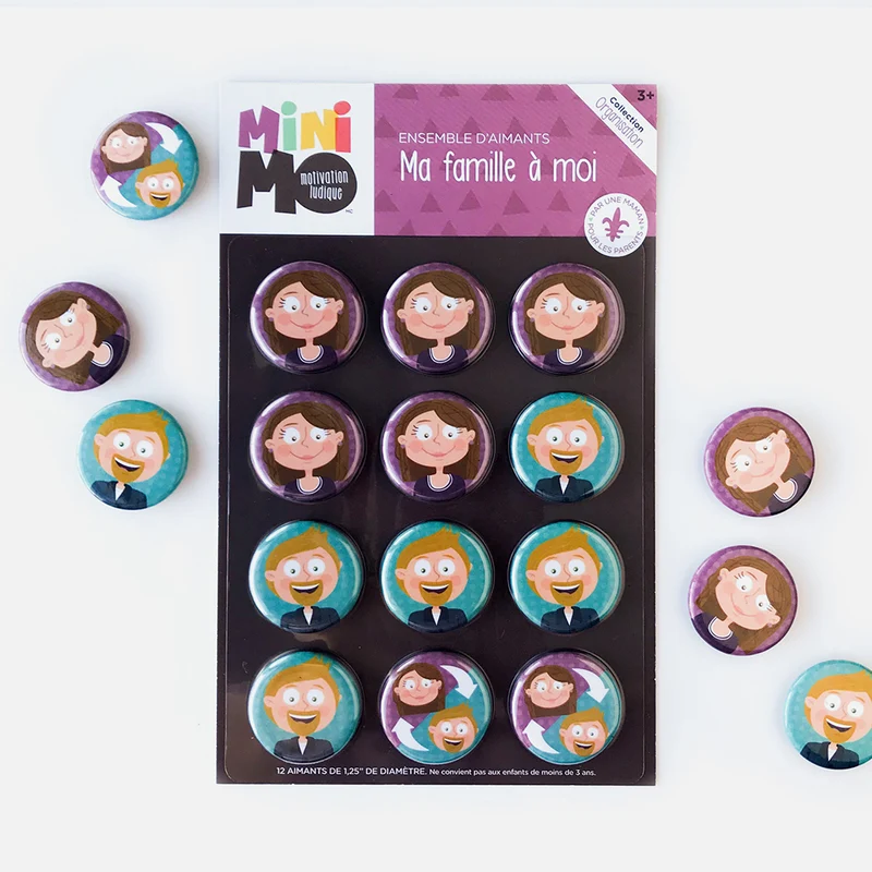 Minimo - Aimants - Ma famille à moi (12 aimants)