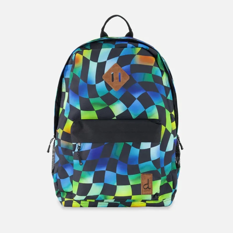Deux - Sac à dos (21L)- Damier bleu - Fond Noir