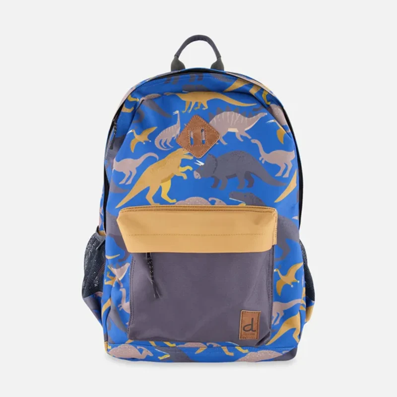Deux - Sac à dos (21L)- Dinosaures gris et jaune - Bleu / Gris et Jaune