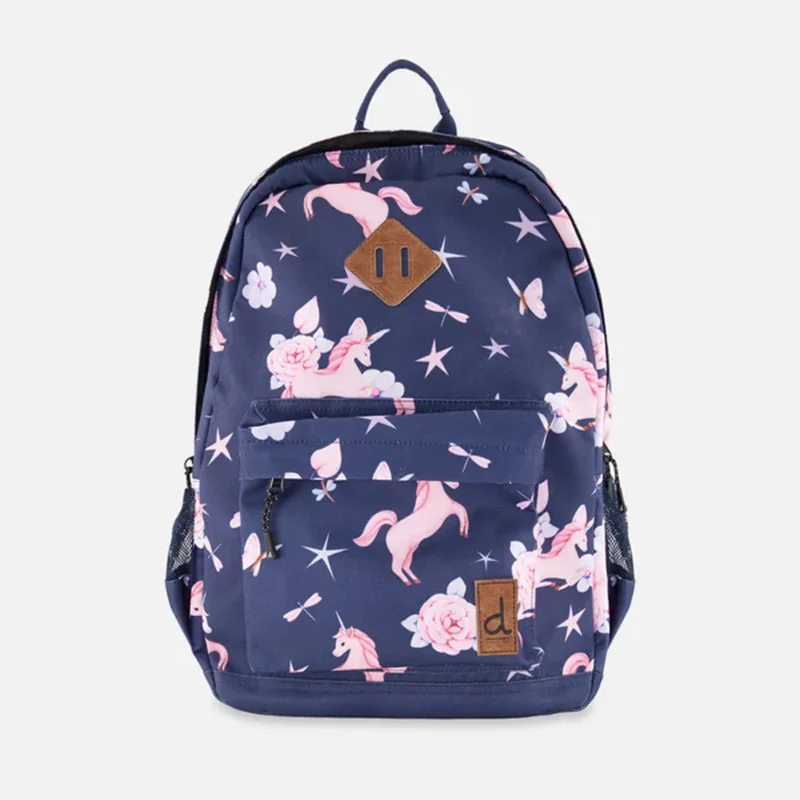 Deux - Sac à dos (21L)- Licornes roses et étoiles - Marine