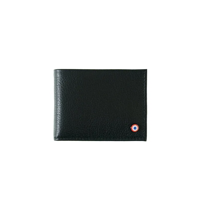 Anatole Cuir Grainé portefeuille RFID Noir c'est Noir