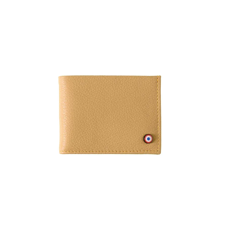 Anatole Cuir Grainé portefeuille RFID Cumin Sucré