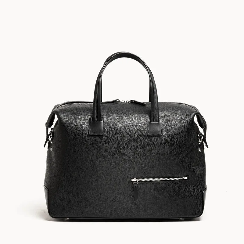 Sac de voyage 48h Femme ~ WESLEY~Cuir grainé noir