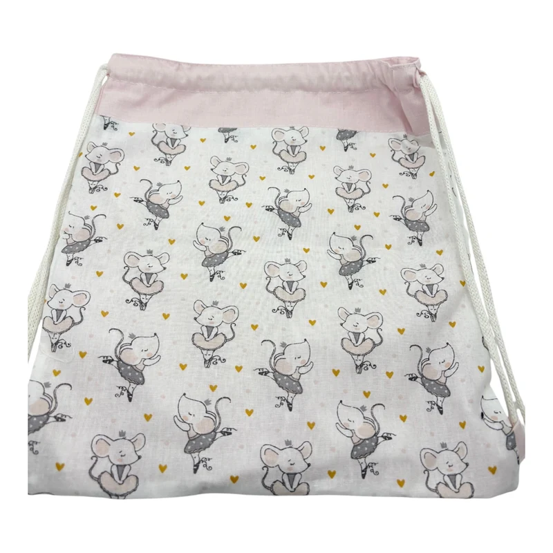 Pochon à cordon " Souris enchantée " Personnalisable - Le Petit Sac à Trésors