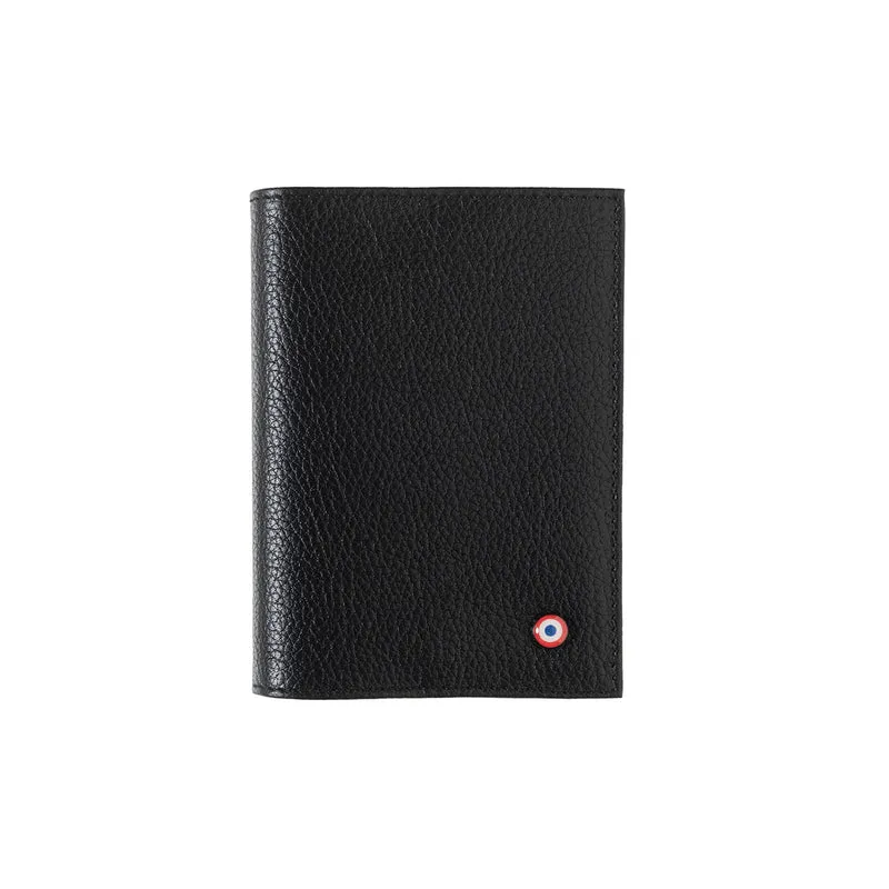 Louis Cuir Grainé Porte Passeport Noir c'est Noir Personnalisé