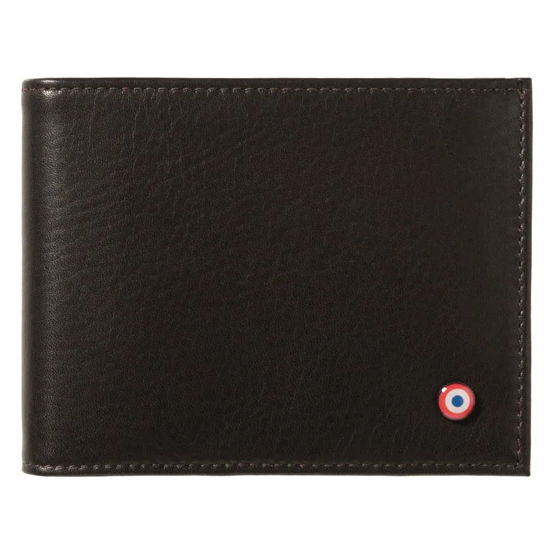 Arthur 2.0 Cuir Lisse Portefeuille Italien Terre Brunie