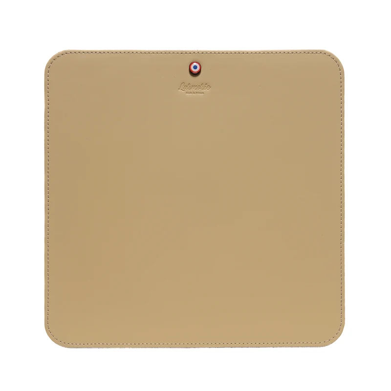 Alphonse Cuir lisse Tapis de souris Flocon Blanc