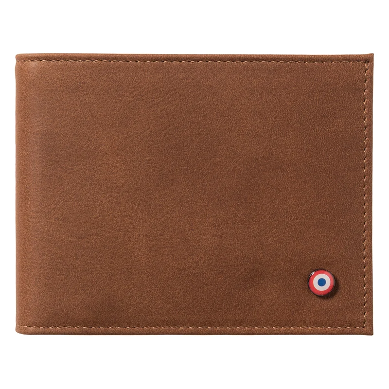 ARTHUR 2.0 Cuir vintage Portefeuille Italien Terre Brunie Personnalisé