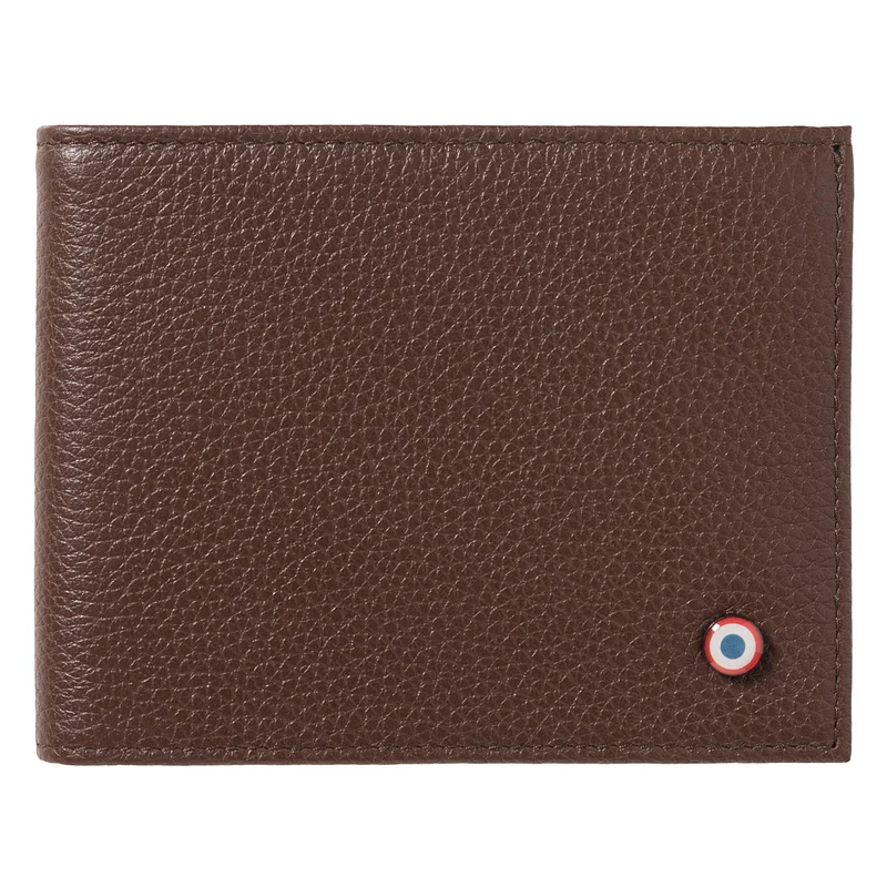 ARTHUR 2.0 Cuir grainé Portefeuille Italien Terre Brunie Personnalisé