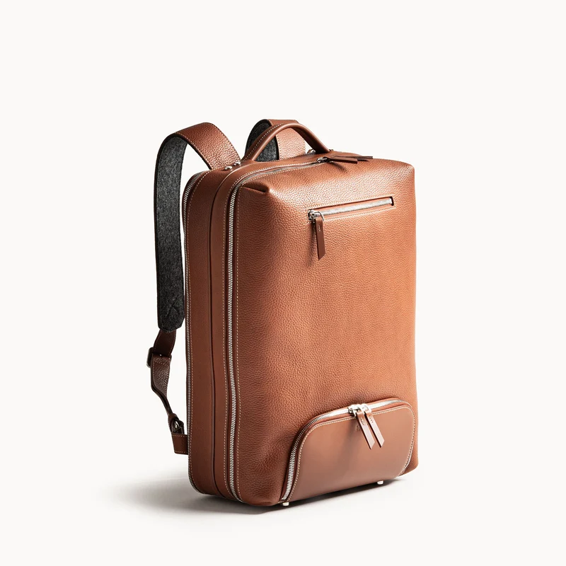 Sac à dos de voyage ~ GASPARD - CUIR COGNAC