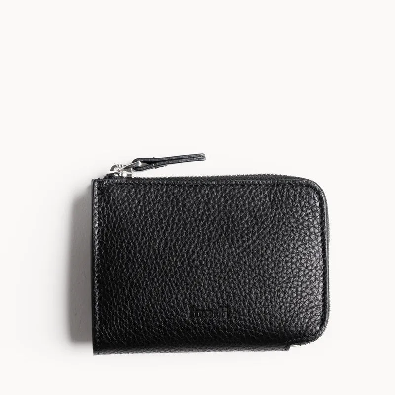 Portefeuille en cuir grainé ~ CLOVIS - NOIR