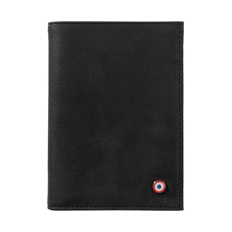 VICTOR Cuir nubuck portefeuille Junior Noir c'est noir personnalisé