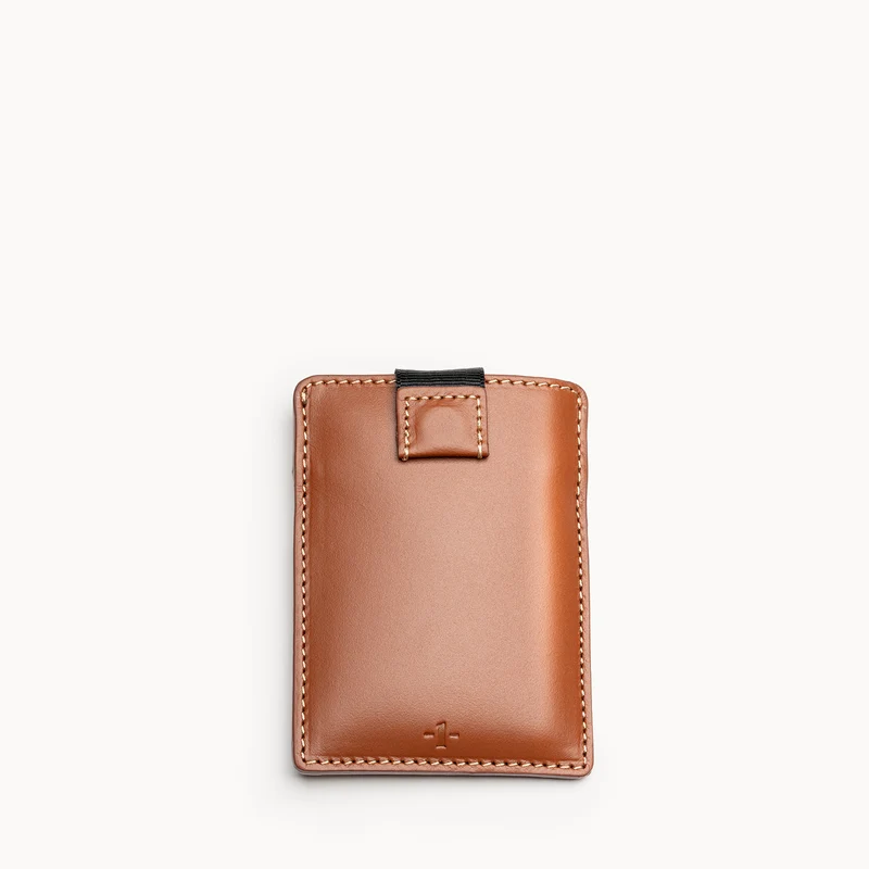 Porte-cartes compact en cuir ~ LOUIS - COGNAC