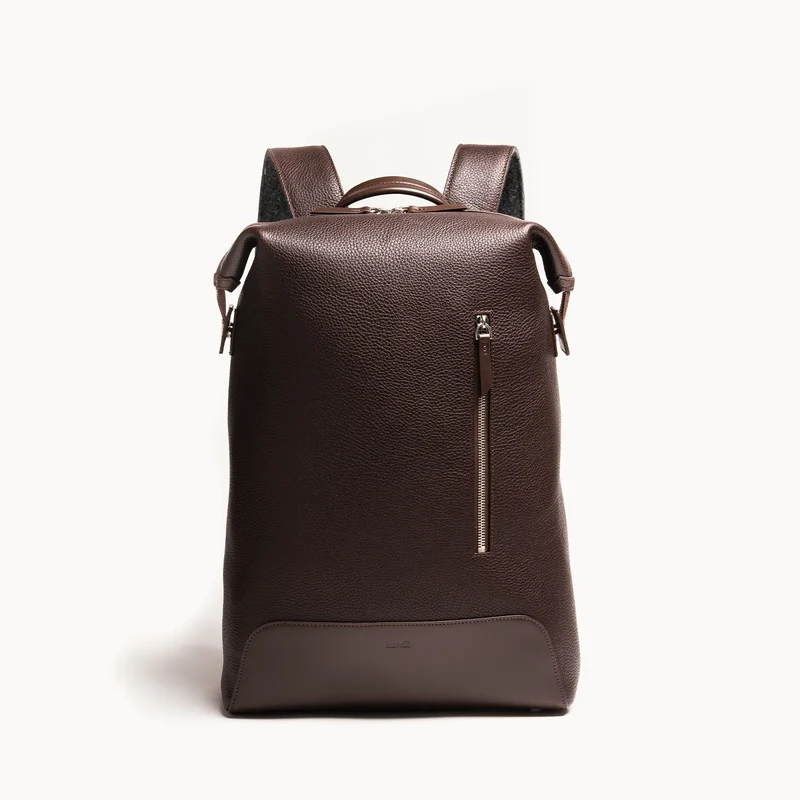 Sac à dos en cuir ~ ROMEO MARRON