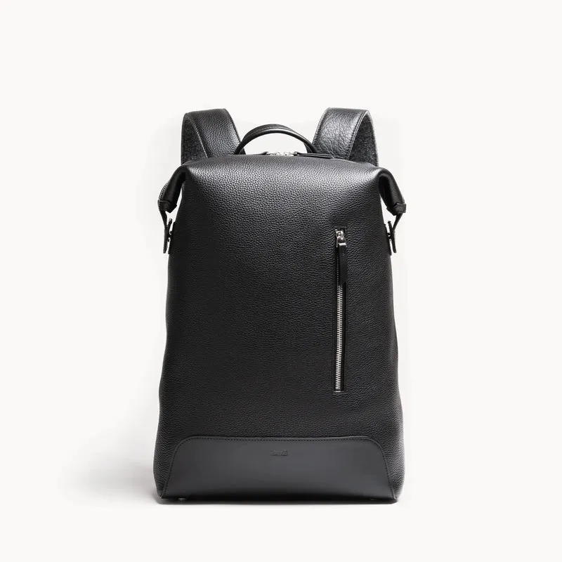Sac à dos en cuir ~ ROMEO NOIR