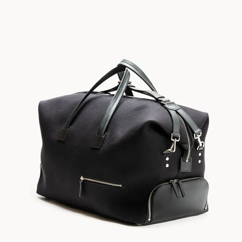 Sac de voyage ~ REMINGTON ~ Toile Noire & cuir Noir