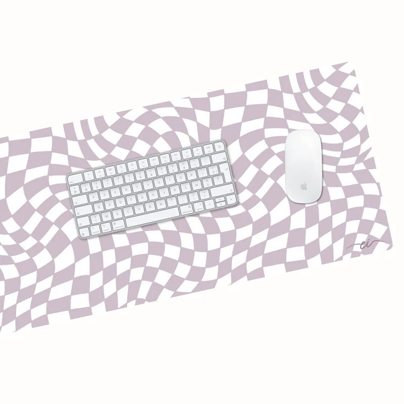 Tapis de bureau (damier lilas)