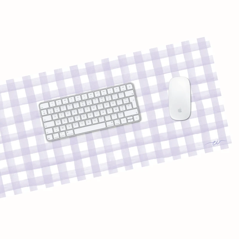 Tapis de bureau (carreaux lilas)