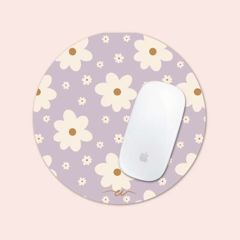 Tapis de souris (marguerites lilas)