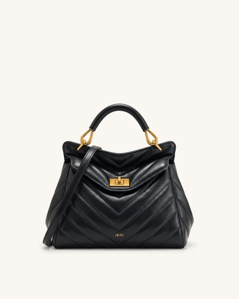 Lucia Sac classique à poignée supérieure - Noir ébène