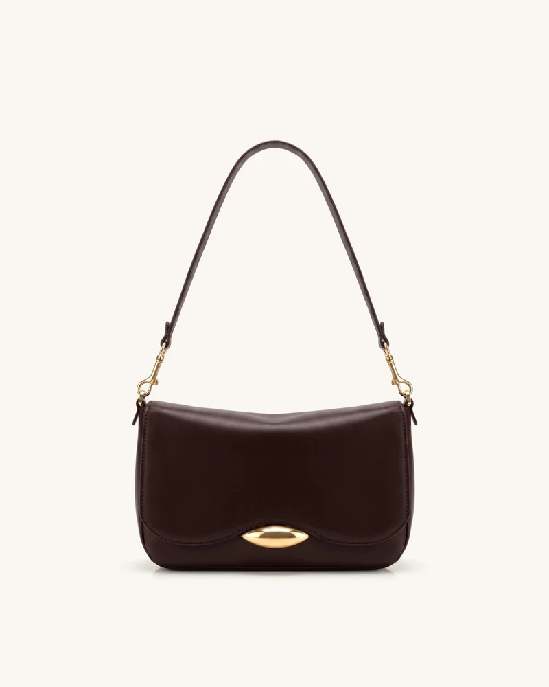 Sofia Sac à bandoulière à rabat classique - Marron foncé