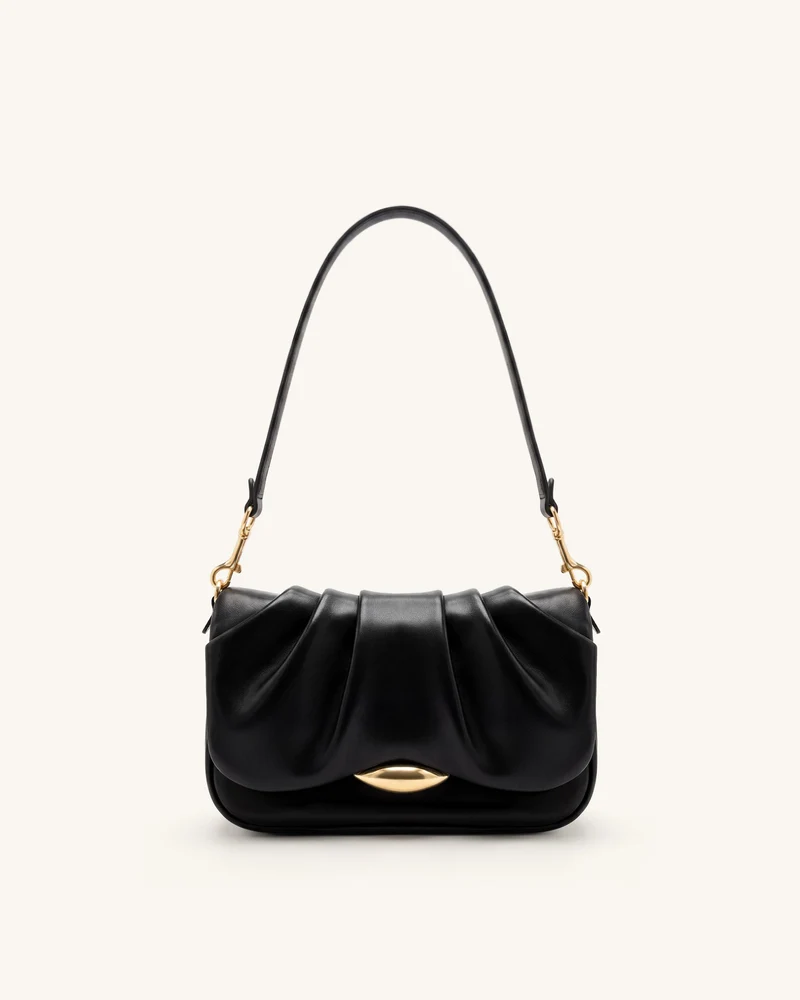 Sofia Sac à bandoulière froncé - Noir