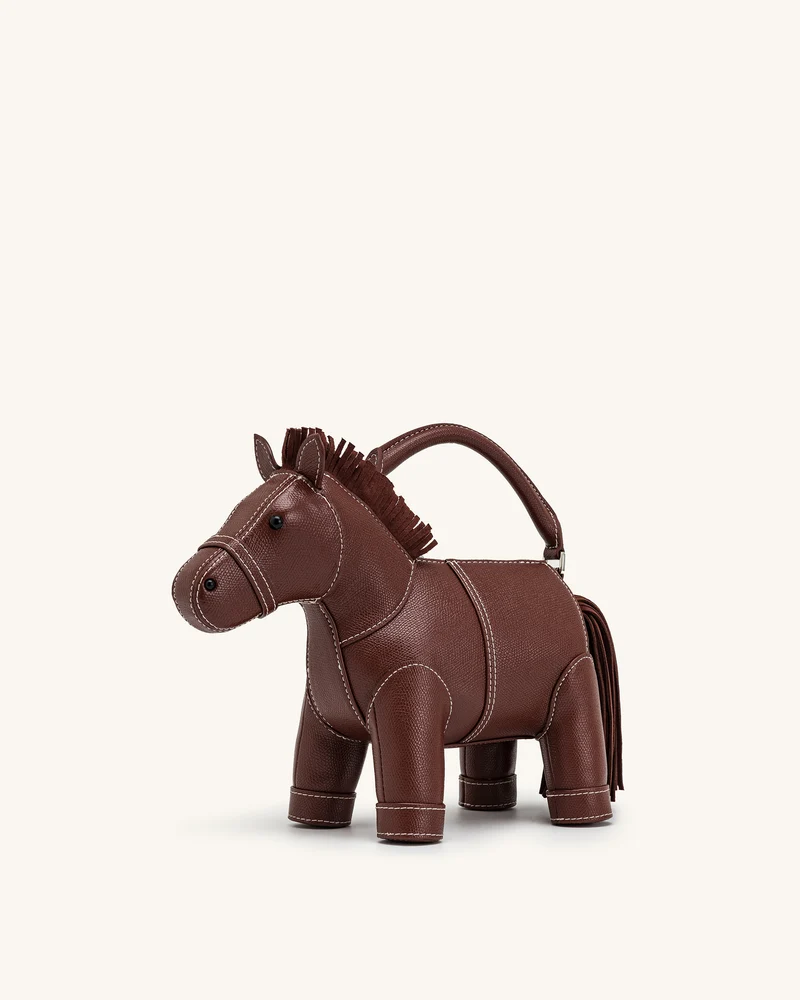 Harper Sac à main à poignée supérieure cheval - Marron