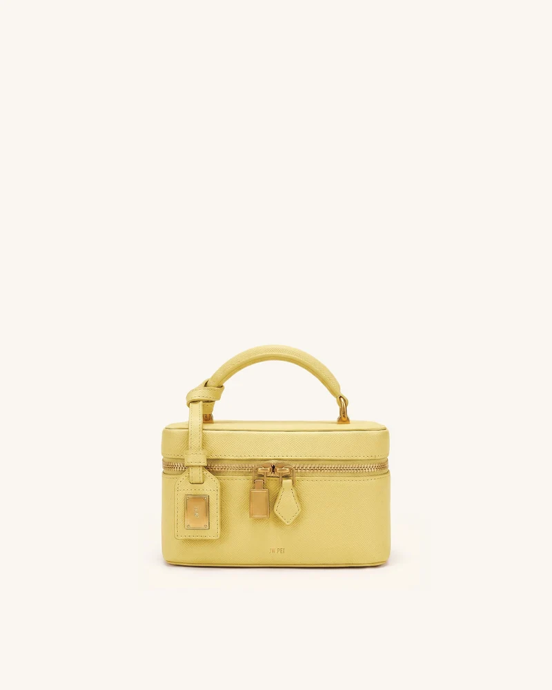 Cleo Sac à poignée supérieure forme boîte - Jaune