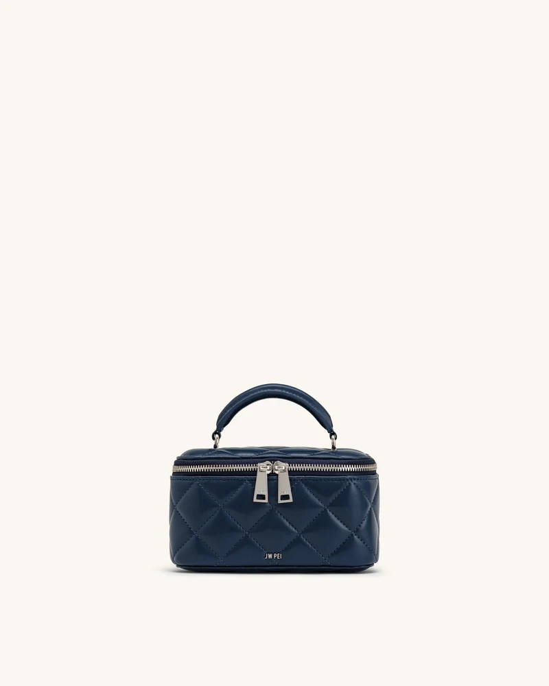 Vivienne Sac vanity matelassé à poignée supérieure - Marine