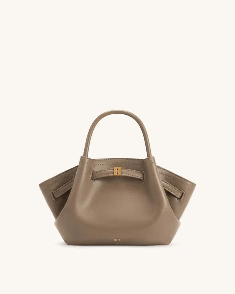 Mini sac cabas Hana - Brun grisâtre