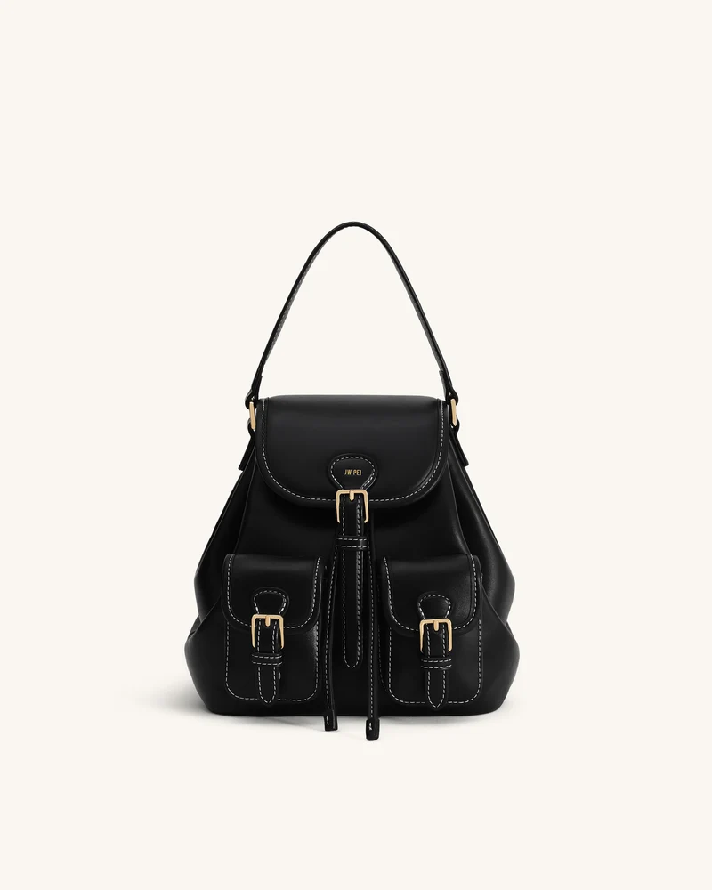 Harper Sac à dos à boucle et poches - Noir