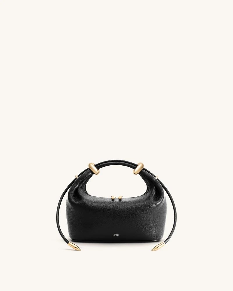 Sac à main avec poignée orné d'un anneau métallique Ellie - Noir