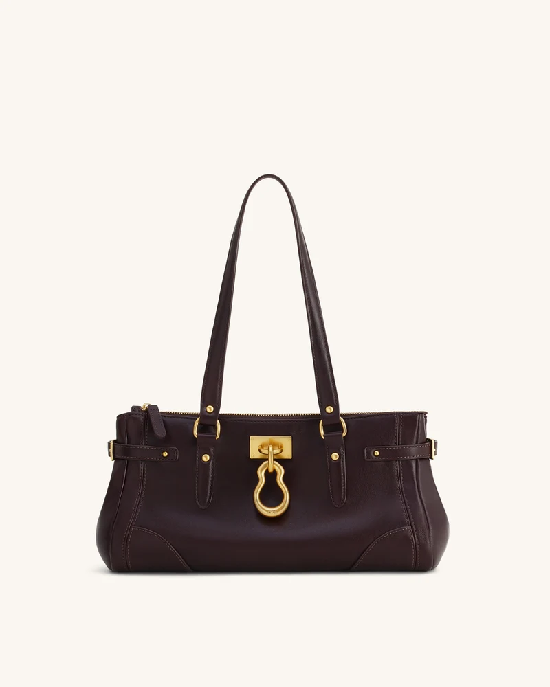 Sac fourre-tout allongé Yvette - Marron foncé