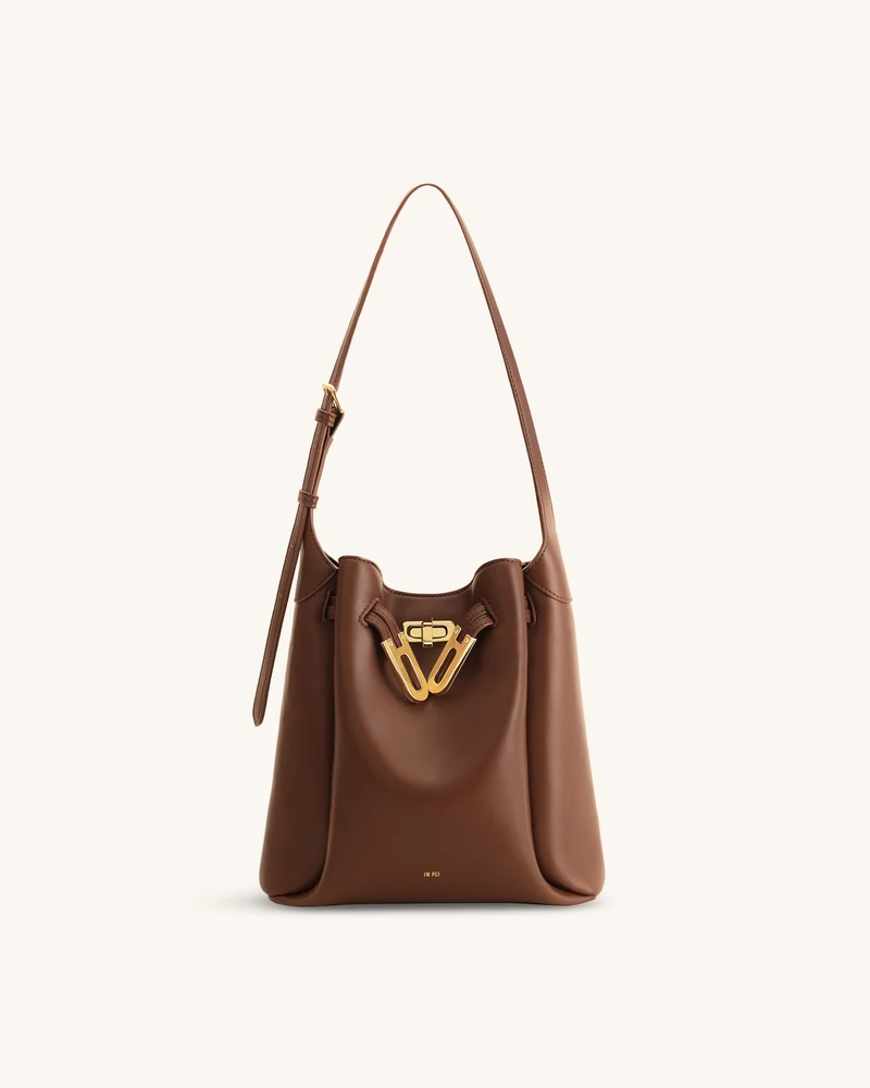 Sac hobo à double boucle Charlene - Marron