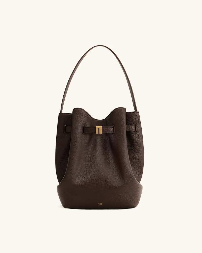 Clara Sac seau bandoulière détail cadenas - Marron moka