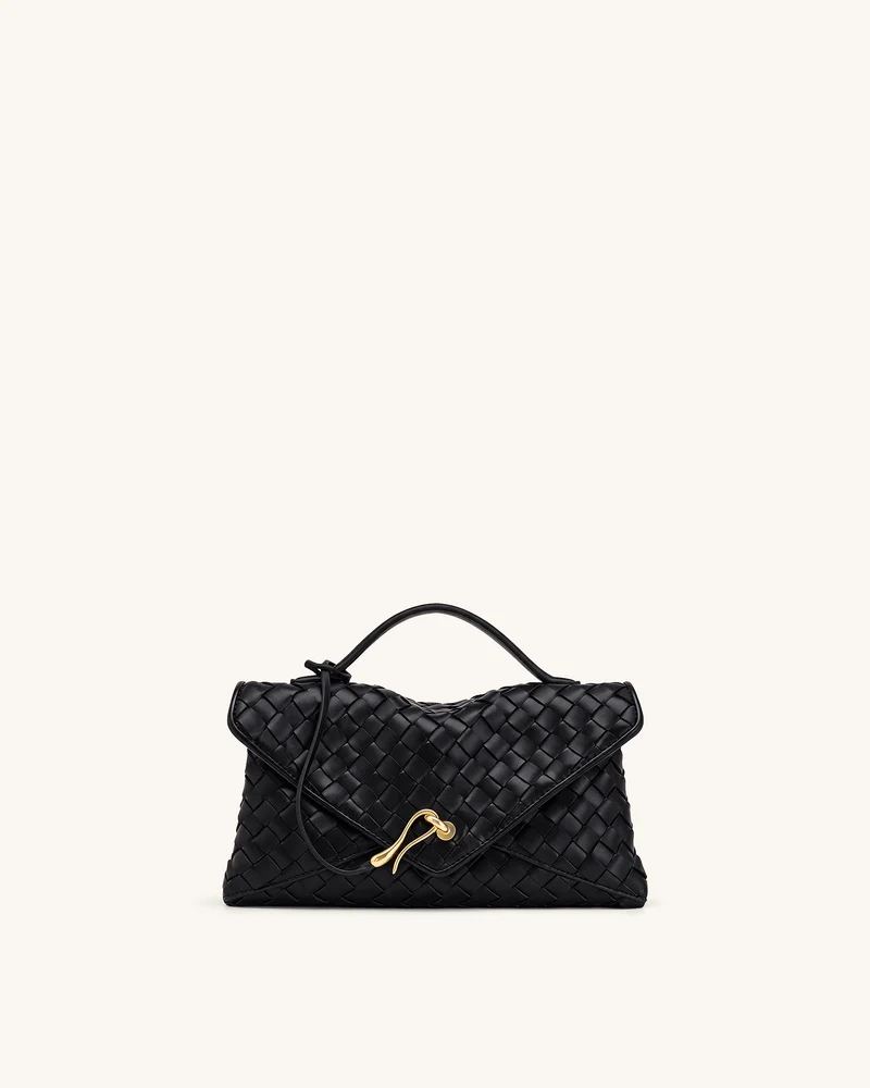 Celeste Sac pochette tissé - Noir
